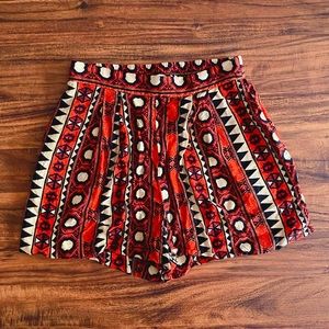 H&M | High Waist Patterned Shorts